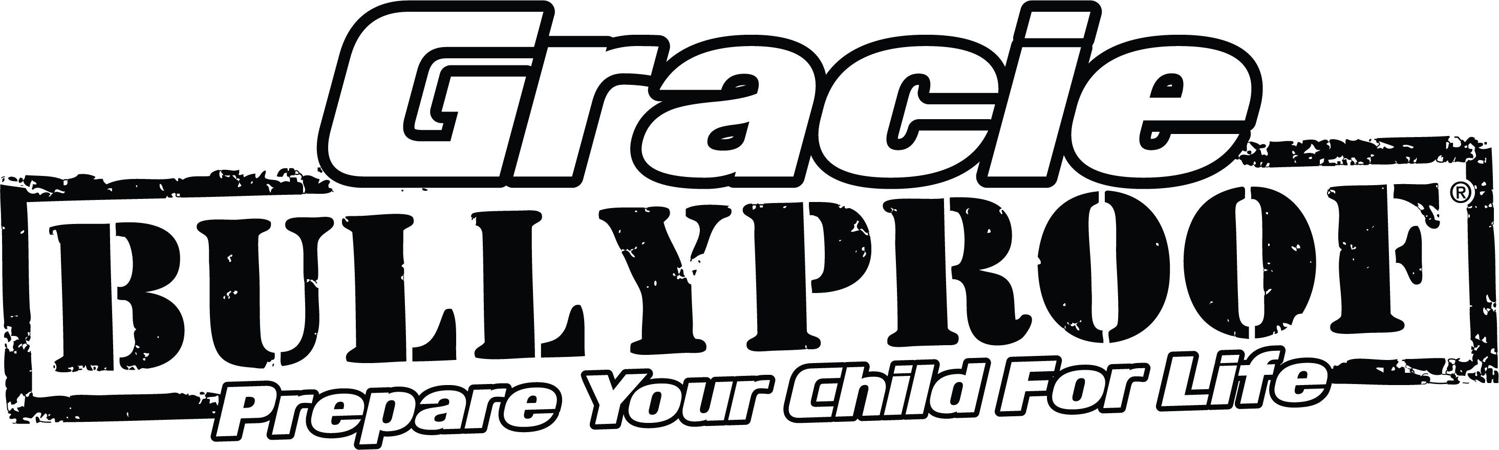 Gracie Bullyproof Lockup Logo BLACK